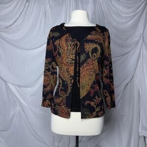 Vintage Indie Paisley Wrap Top (XL)